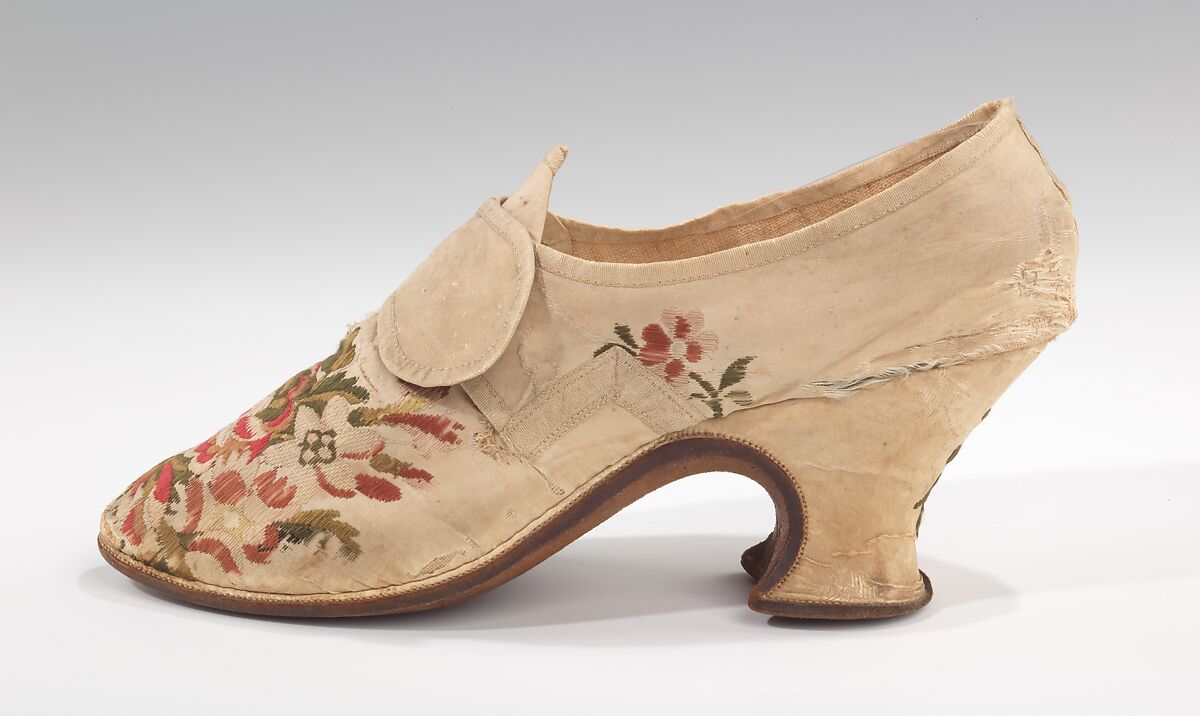 Shoes, Thomas Ridout (British), silk, British