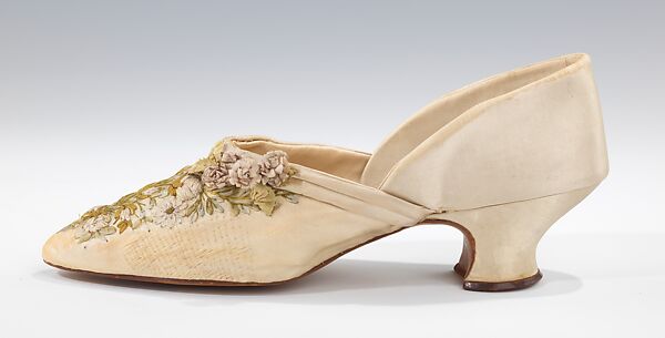 Slippers, silk, French