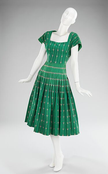 Dress, Carolyn Schnurer (American, born New York, 1908–1998 Palm Beach, Florida), cotton, American 