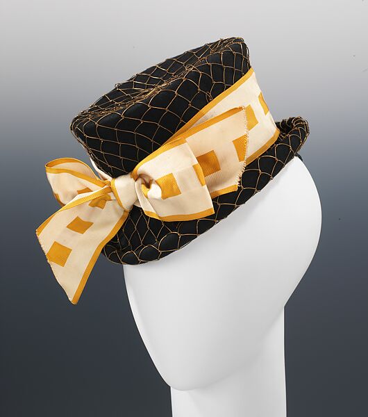 Hat, Robert Dudley (American, 1905–1992), wool, silk, synthetic, horsehair, American 