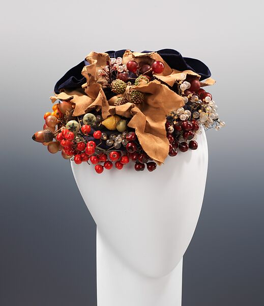 Hat, Elsa Schiaparelli (Italian, 1890–1973), silk, synthetic, French 