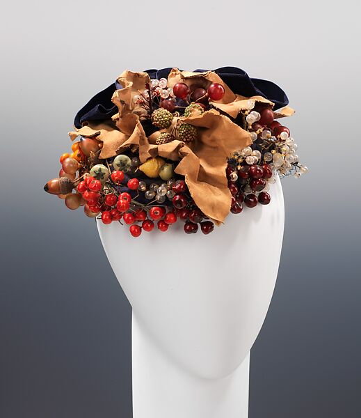 Hat, Schiaparelli (French, founded 1927), silk, synthetic, French 