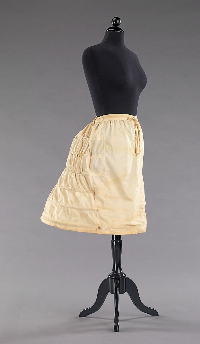 Ensemble, silk, cotton, glass, American