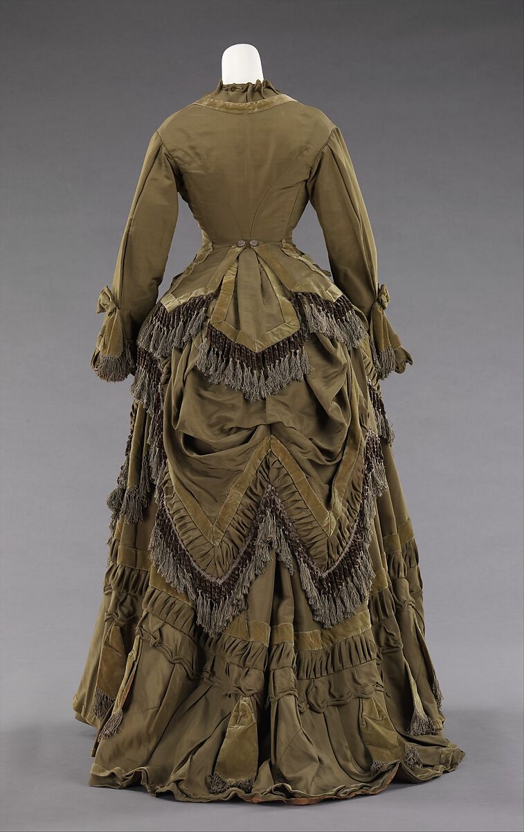 Ensemble, silk, cotton, glass, American