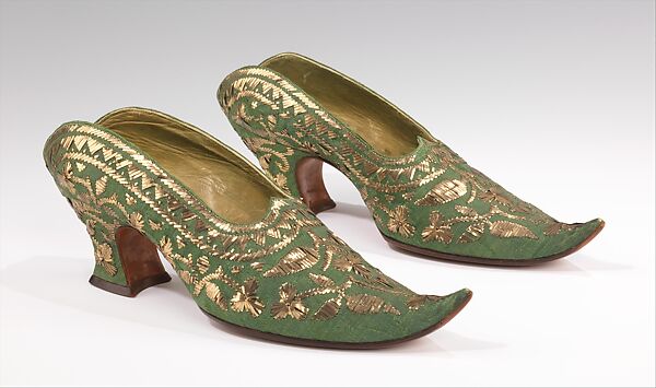 Mules, Pierre Yantorny (Italian, 1874–1936), silk, metal, French 