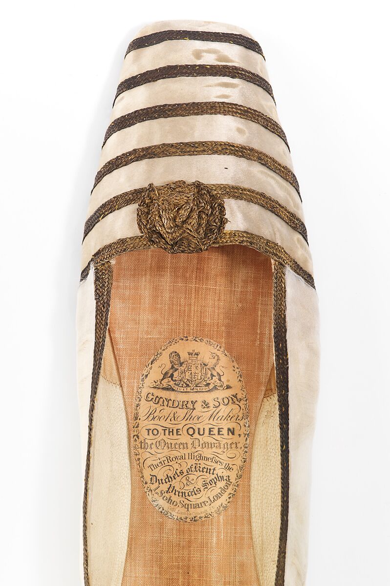 Evening slippers, Gundry &amp; Sons, silk, metal, British