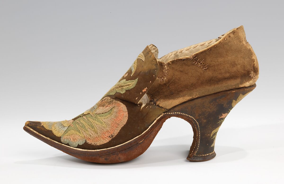 Shoes, leather, silk, European