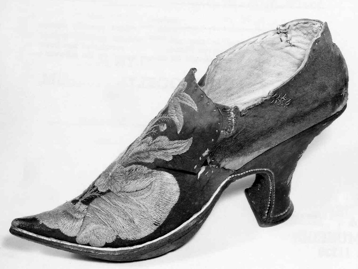 Shoes, leather, silk, European