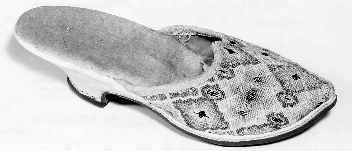 Mules, silk, linen, leather, European