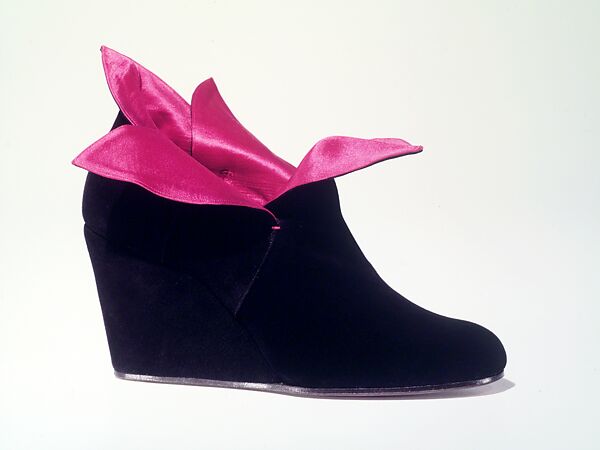 "Ninfea", Salvatore Ferragamo (Italian, 1898–1960), leather, silk, Italian