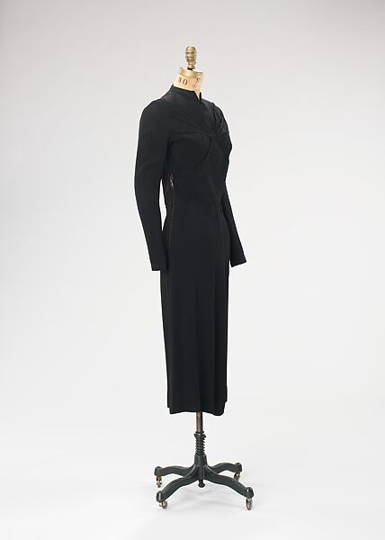 Dress, Elsa Schiaparelli (Italian, 1890–1973), wool, French 