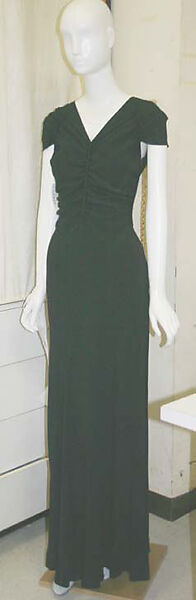 Evening dress, Elsa Schiaparelli (Italian, 1890–1973), silk, French