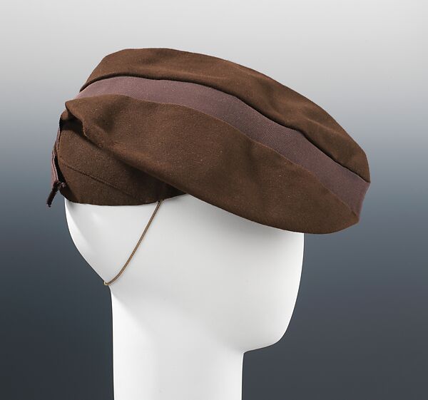 Hat, Madame Suzy (French), wool, silk, French 