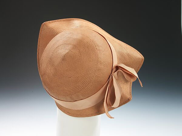 Hat, Best &amp; Co. (American, 1879–1969), straw, silk, American