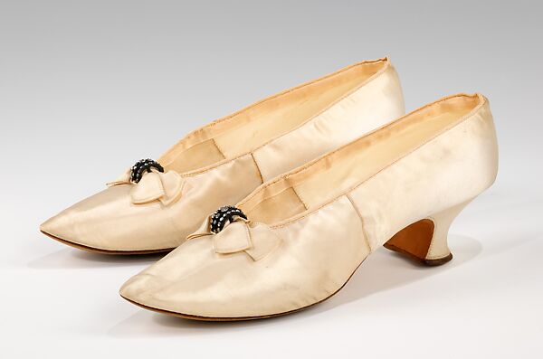 Evening slippers, L. Perchellet (French), silk, French 