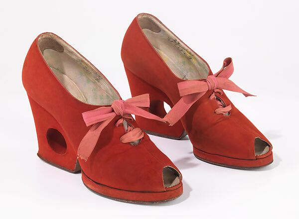 Shoes, Delman (American, founded 1919), leather, silk, American 