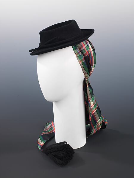 Hat, Hattie Carnegie (American (born Austria), Vienna 1889–1956 New York), wool, silk, American 