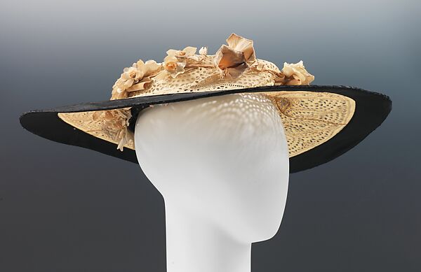 Picture hat, Henri Bendel (American, founded 1895), cotton, silk, American 