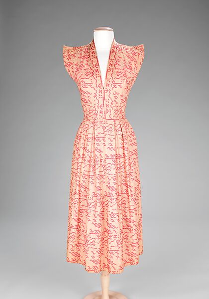 Dress, Carolyn Schnurer (American, born New York, 1908–1998 Palm Beach, Florida), cotton, American 
