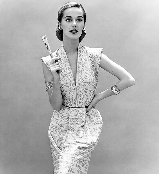 Dress, Carolyn Schnurer (American, born New York, 1908–1998 Palm Beach, Florida), cotton, American