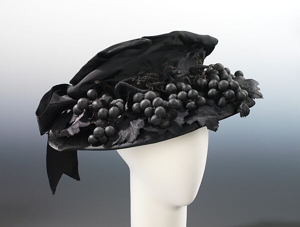 Mourning hat, Bruat, Inc., silk, American 