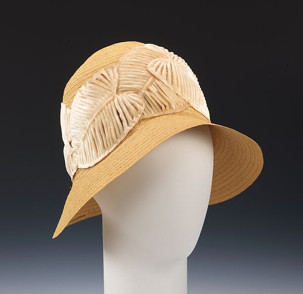 Cloche, Herman Patrick Tappé (American, 1876–1954), straw, silk, American 