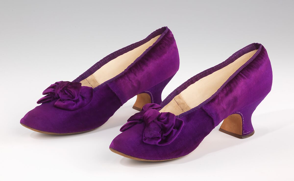 Evening slippers, J. Ferry, silk, French 