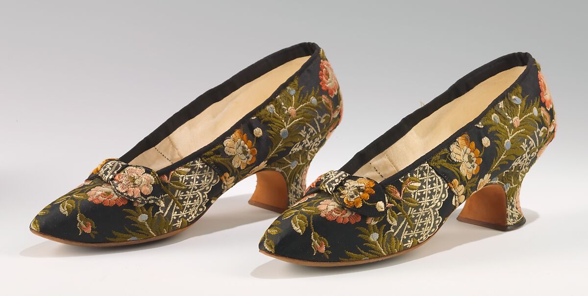 Evening slippers, J. Ferry, silk, French 