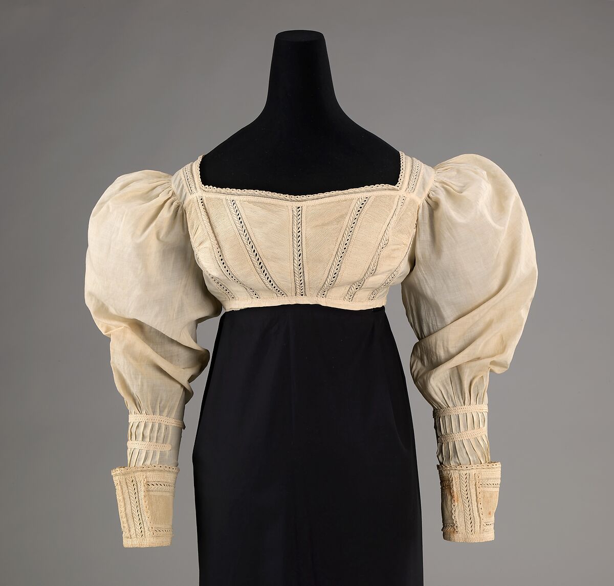 Bodice, cotton, American 