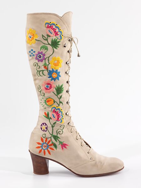 Boots, Jerry Edouard, leather, cotton, American