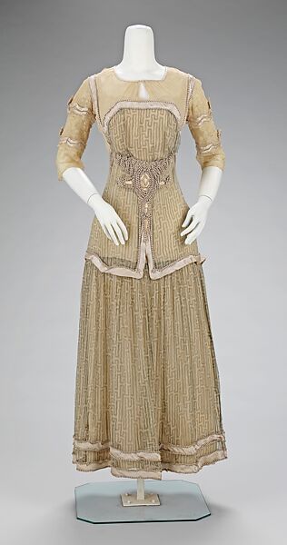 Afternoon dress, House of Paquin (French, 1891–1956), silk, French 