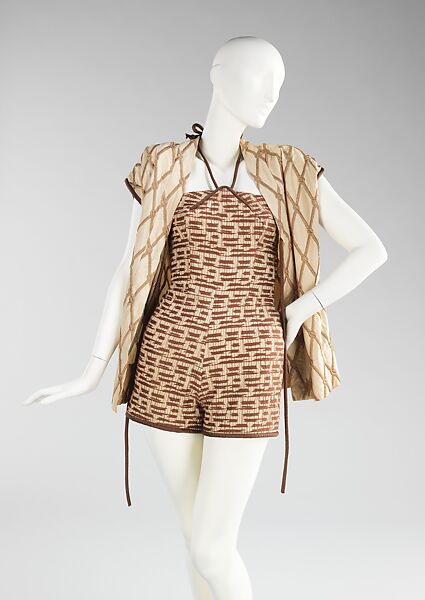 Beachwear, Carolyn Schnurer (American, born New York, 1908–1998 Palm Beach, Florida), cotton, American