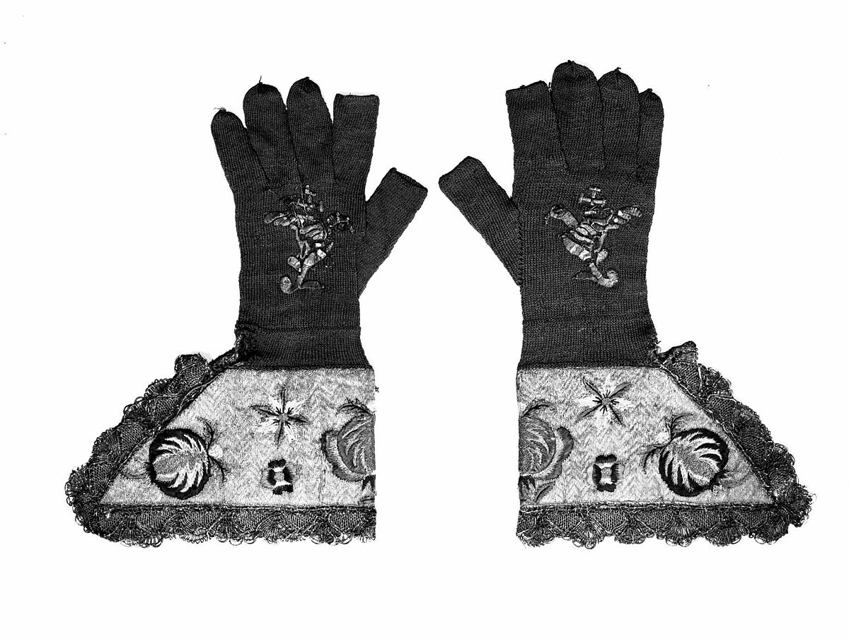 Bishop's Gloves, Silk, metal, Spanish