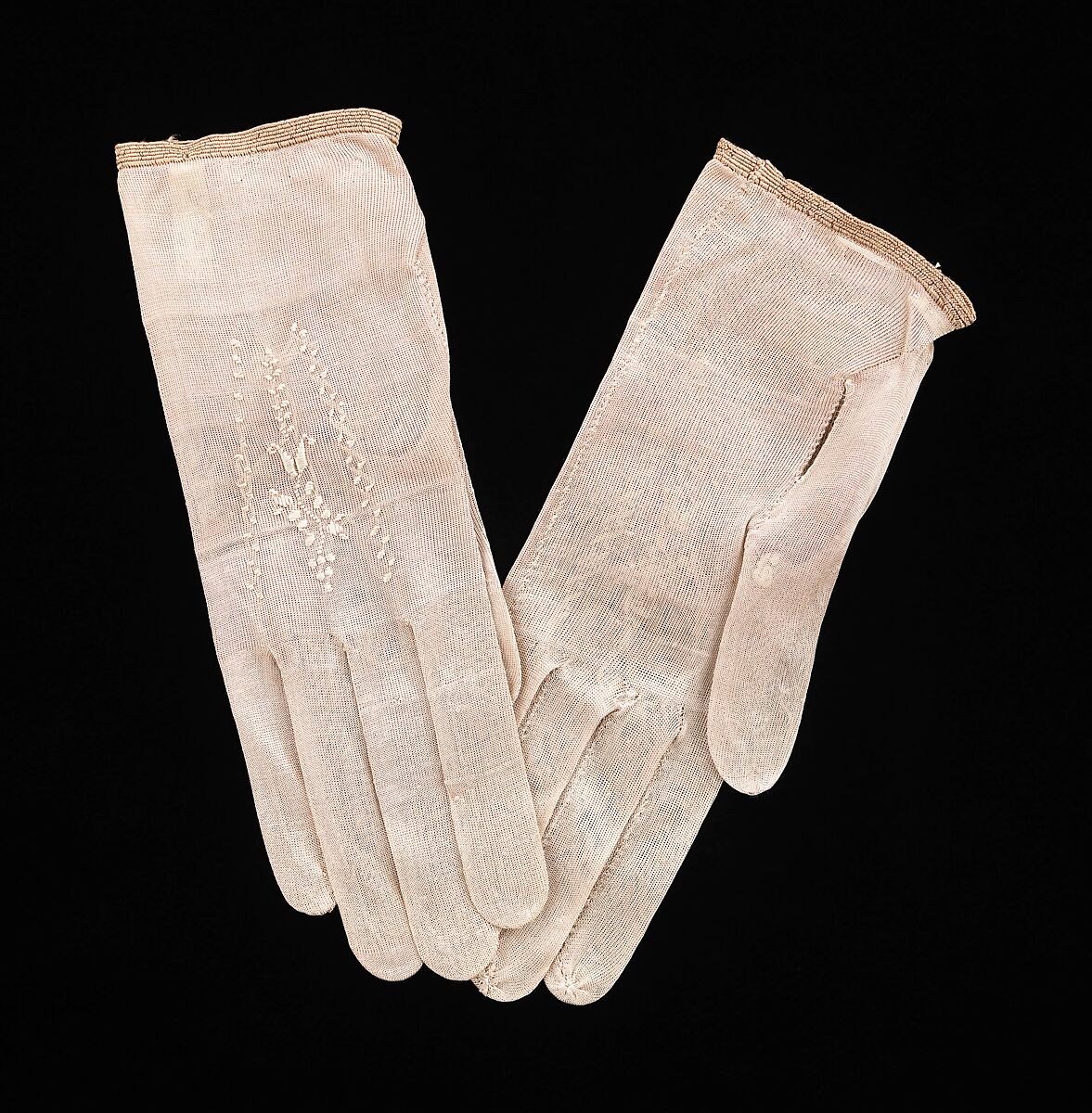 Gloves, silk, American 