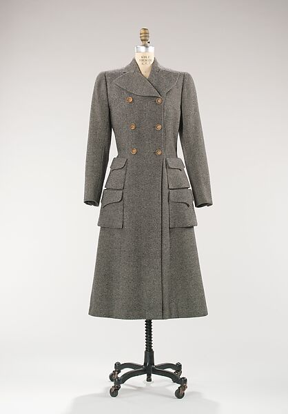 Coat, Mainbocher (French and American, founded 1930), wool, American 