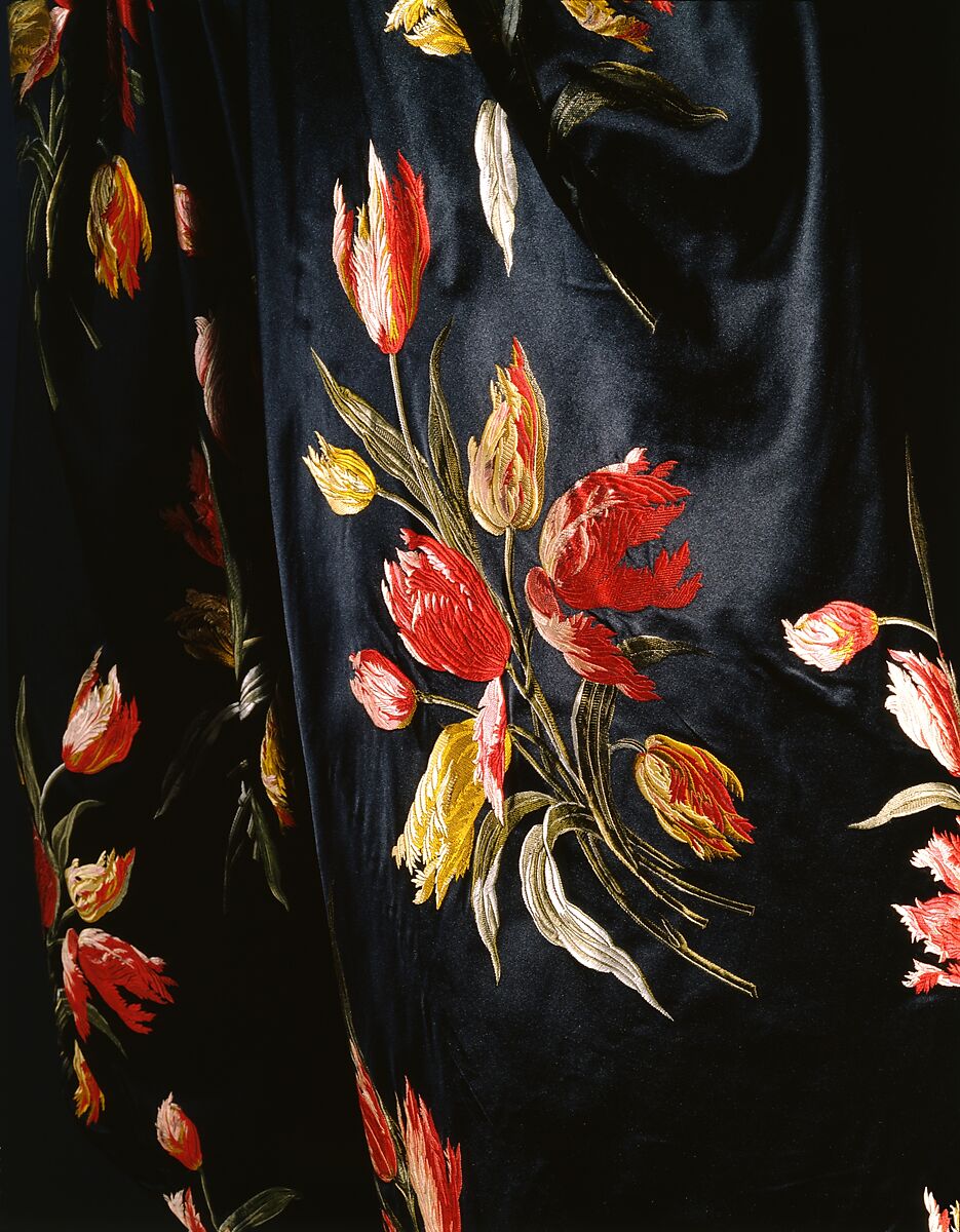 "Tulipes Hollandaises" (textile), House of Worth (French, 1858–1956), silk, cotton, metal, French