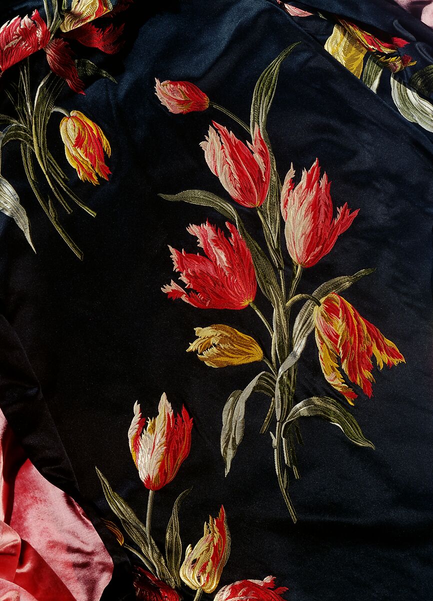 "Tulipes Hollandaises" (textile), House of Worth (French, 1858–1956), silk, cotton, metal, French
