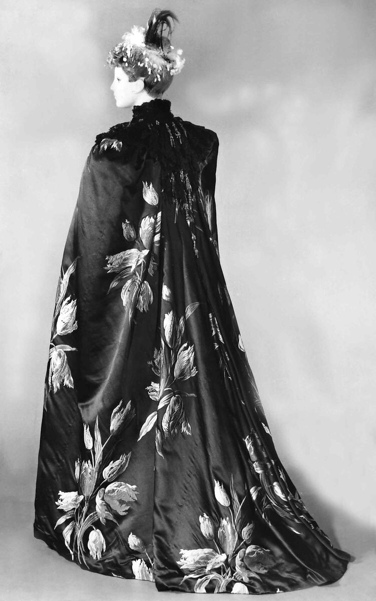 "Tulipes Hollandaises" (textile), House of Worth (French, 1858–1956), silk, cotton, metal, French