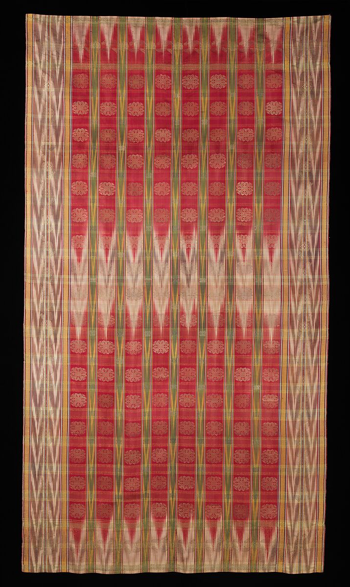 Wedding headdress, silk, metal, Russian