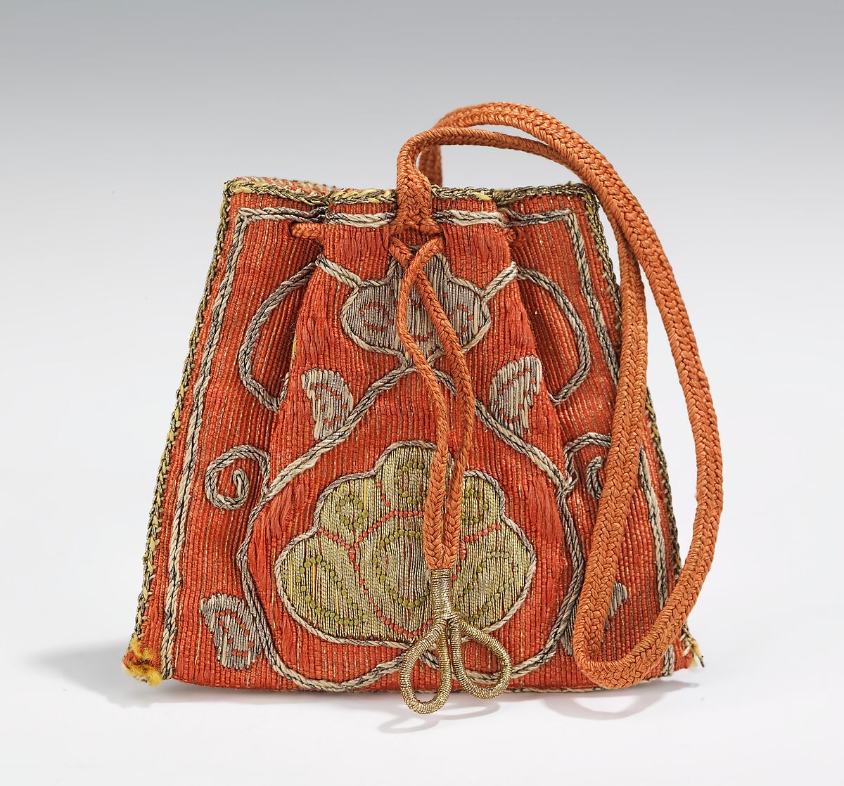 Pouch, silk, metal, Russian 