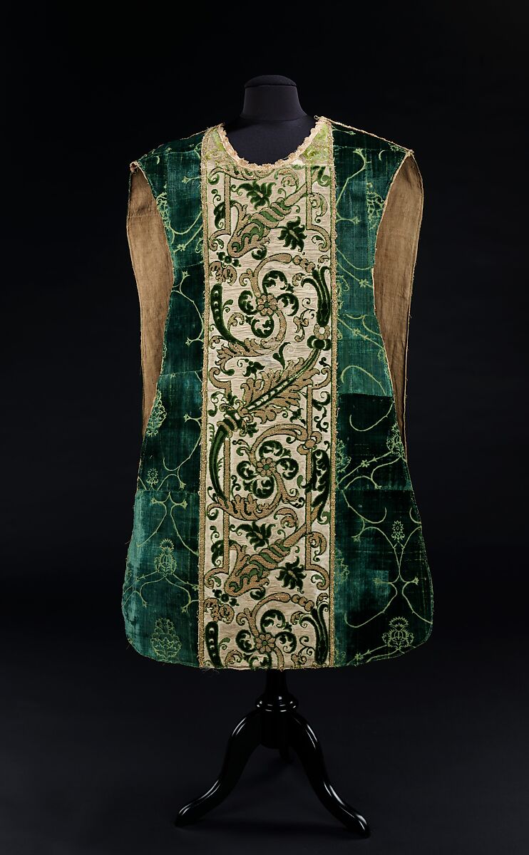 Chasuble, Silk, metal, Italian