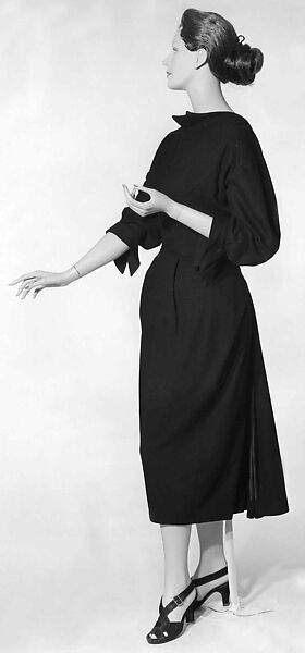 Dress, Charles James (American, born Great Britain, 1906–1978), wool, American