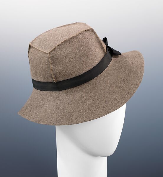 Hat, Sally Victor (American, 1905–1977), wool, silk, American 