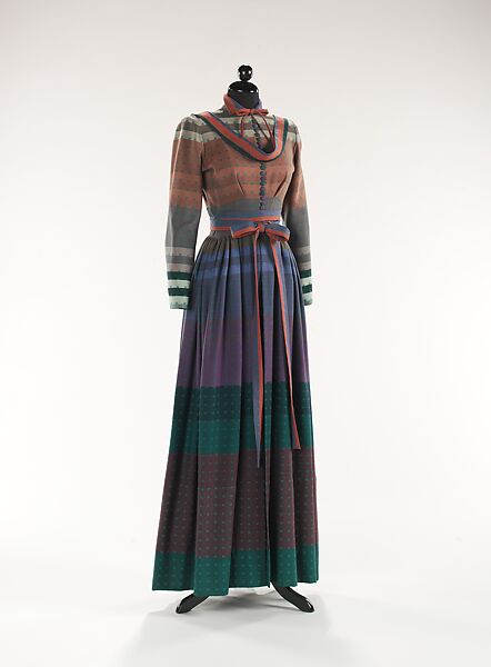 Evening dress, Attributed to Gilbert Adrian (American, Naugatuck, Connecticut 1903–1959 Hollywood, California), wool, American 