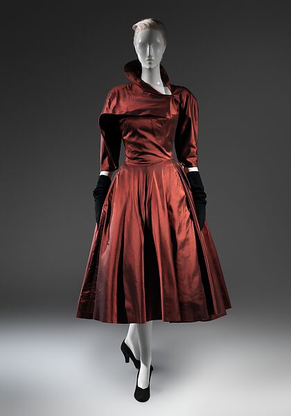 Dress, Charles James (American, born Great Britain, 1906–1978), silk, American