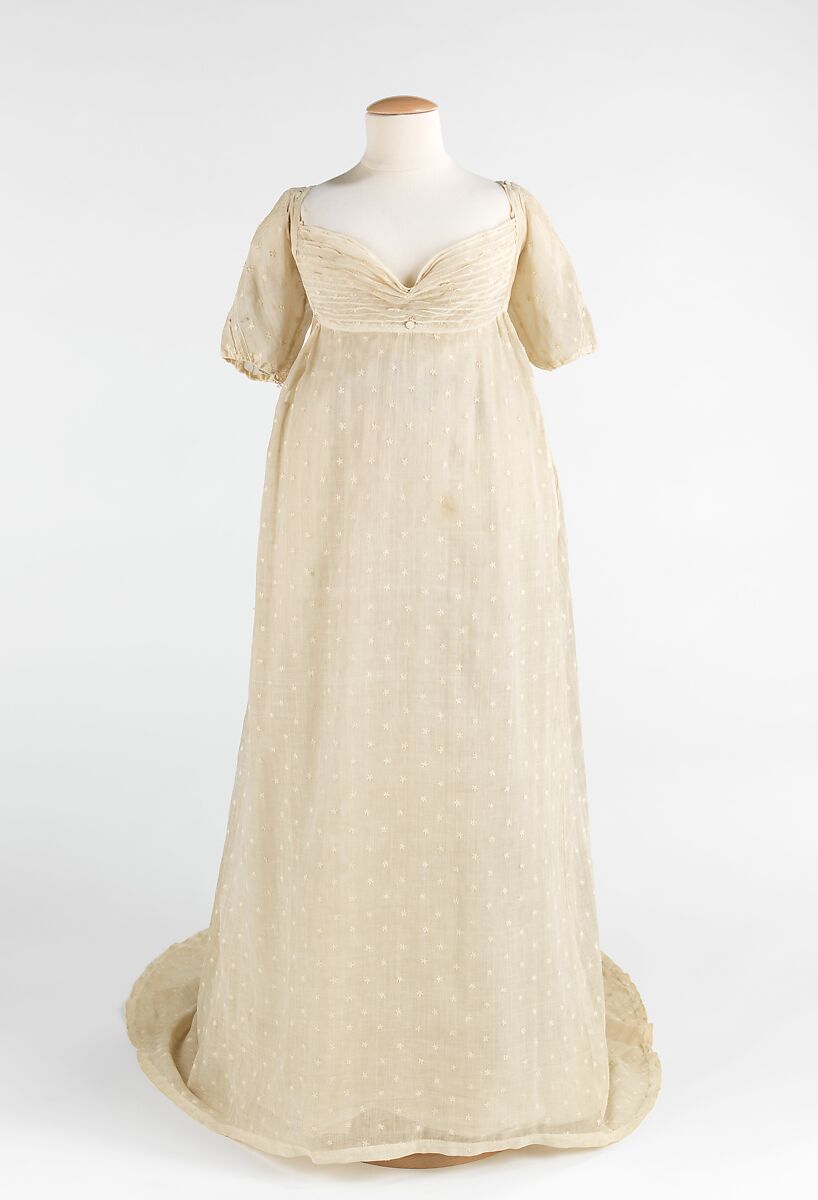 Evening dress, cotton, French