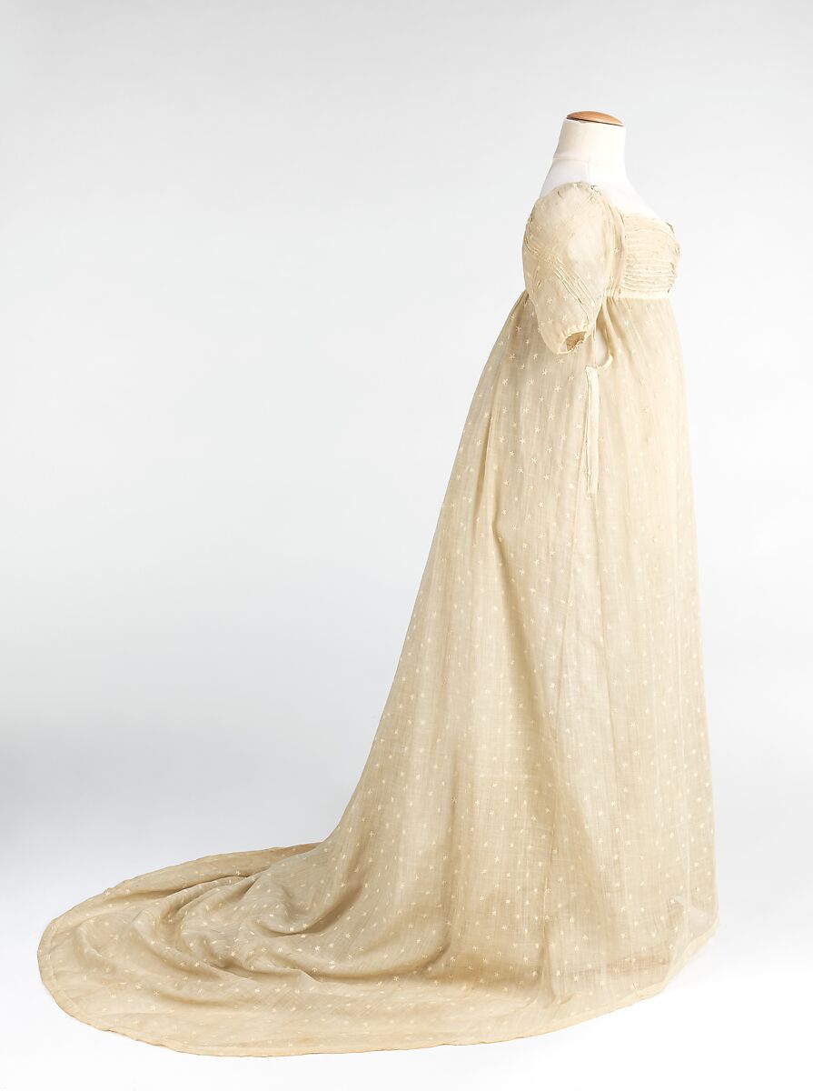 Evening dress, cotton, French