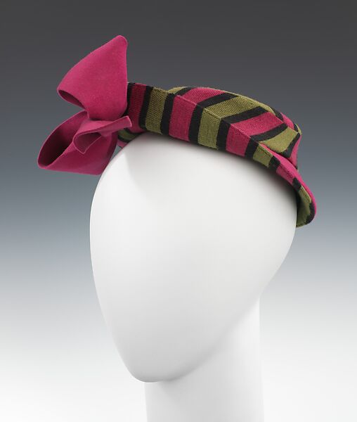 Hat, Sally Victor (American, 1905–1977), wool, American 