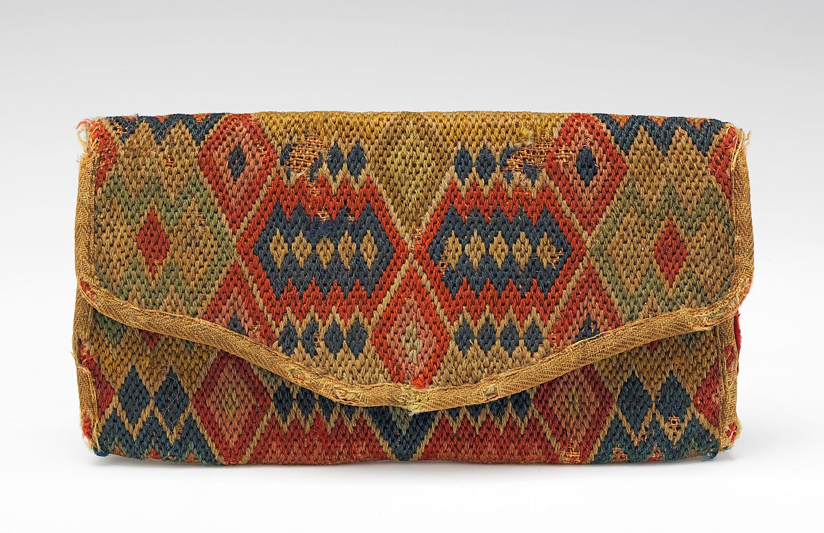 Purse, Deborah Hill, wool, linen, silk, American 