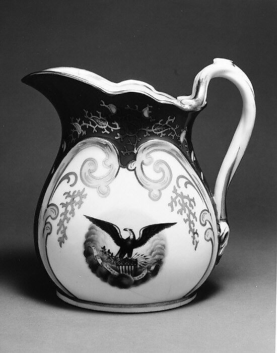 Pitcher, French Manufacturer, Porcelain, overglaze enamel decoration, and gilding, American